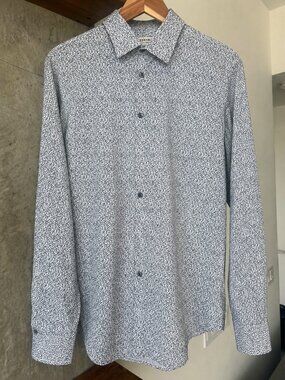 Mizzen + Main Men's Performance Long-Sleeve Dress Shirt (S Trim)